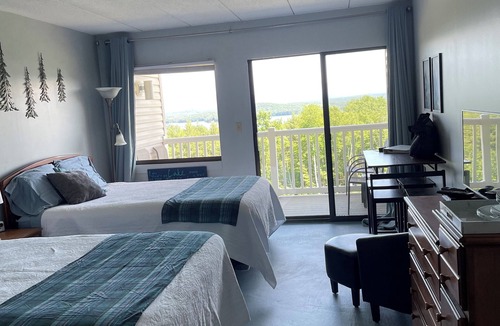 Weirs Beach Condo | Million Dollar View of Lake Winni w/Kitchenette, Balcony. Flexible check in/out