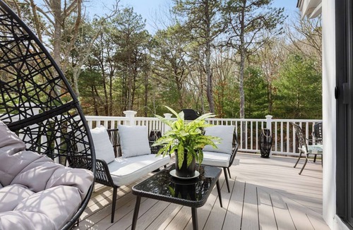 East Falmouth House | Modern Cape Fall Escape | Firepit, Game Room & Comfort