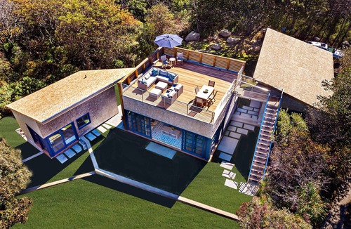 Aquinnah House | Modern House in Aquinnah With Water View from the Rooftop Deck and Beach Access.