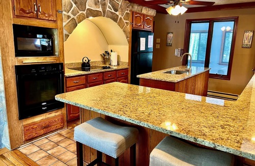 Lake Harmony Estates Cabin | Mountain House Hot Tub Pool Table Fire Pit Private beach Walkable to the Lake.