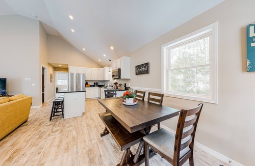 Eidelweiss Village House | New dog-friendly home with firepit, deck, grill & WiFi - walk to lake beaches