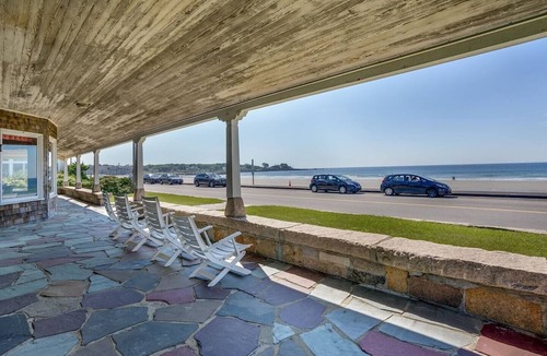 Kennebunk House | Newly renovated oceanfront home on Gooch's Beach with breathtaking views and direct beach access. This 7-bedroom retreat offers modern comforts, spacious gathering areas, and is just a short walk to Dock Square's shops, restaurants, and attractions.