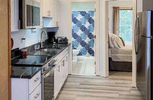 Wells Condo | Open, ground-floor condo right in town with outdoor pool, BBQ
