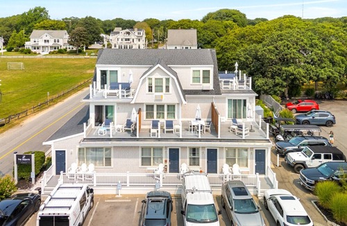 Falmouth Heights Condo | Partial Ocean View! 2 Queen Studio w/Private Deck (312)