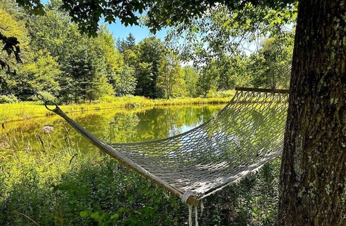 New Kingston Cabin | Peaceful A-Frame Retreat with Pond & Private Woodland Escape in Margaretville, New York