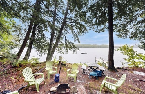 Kents Hill Cabin | Peaceful Parker Pond Cabin | Cozy Fire Pit, Bunkhouse & Lake Front Access