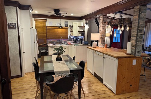 Brownsburg-Chatham Ski Chalet | Pet-Friendly, Secluded Waterfront Cottage with Modern Amenities & Cozy Fireplace