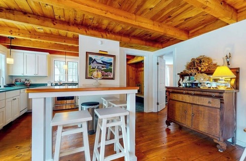 Dorset House | Picturesque creekside home with gorgeous deck & sunroom, near 4 ski mountains