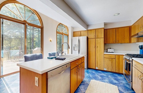 South Casco House | Private beach and dock: Beautiful views, dog friendly, large deck, mooring & AC
