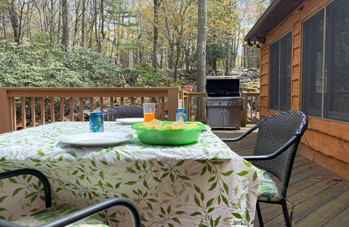 Lake Harmony Estates House | Private Poconos home, close to lake, ski-lodge vibe