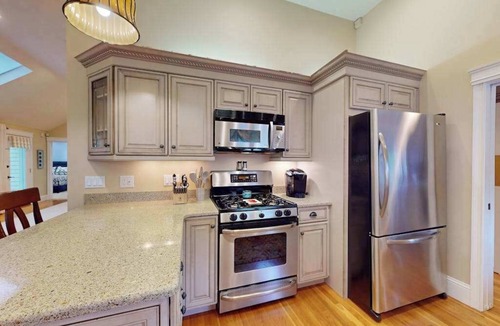 Mashpee House | Private pool close to beach with cabana, grill, AC, patio, dog-friendly