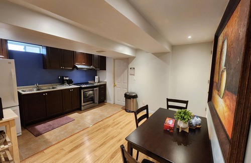 Ajax Apartment | Private walkout large bedroom bsmnt Apt living, dining&kitchen and free parking