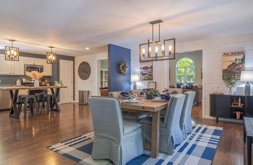 Ellsworth House | Reconnect at this Lux 4BR retreat near Acadia w/Fire Pit, Game Room, Yard Games & More