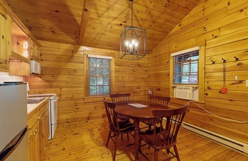 Northport Cabin | Relaxing two-bedroom dog-friendly cabin with fireplace, AC, hiking & fun