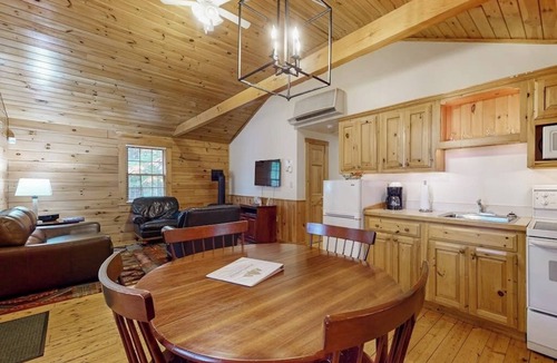 Northport Cabin | Relaxing two bedroom cabin escape w/fireplace, kitchen & wooded views
