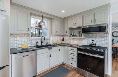 Porter Corners House | Restored Farmhouse Near Saratoga Fire Pit & Trails