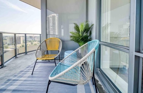 Bridgeland Condo | River & Calgary Tower Views from High Rise Condo