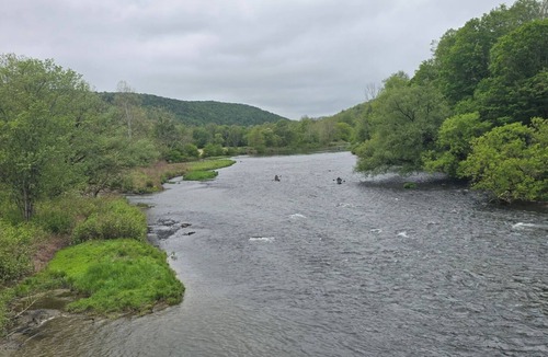 Fishs Eddy RV Rental | Rose's RV Camping - Private 2300' Riverfront Site on the West Branch Delaware