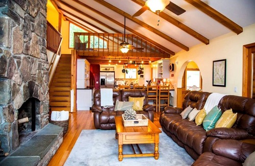 Highmount House | Rustic-Chic Escape with Hot Tub, Fire Pit & Scenic Views in Pine Hill, New York