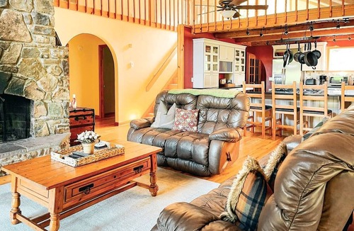 Highmount House | Rustic-Chic Escape with Hot Tub, Fire Pit & Scenic Views in Pine Hill, New York