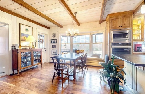 Manchester Center House | Secluded home with game room, private hot tub, golf, river & mtn views, firepit