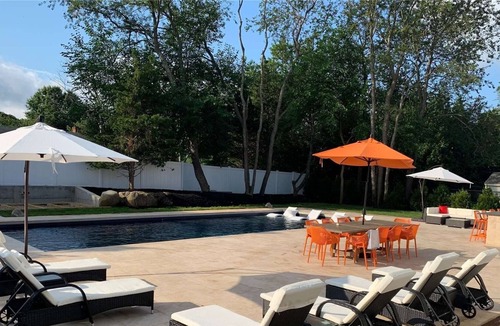 Greenport West House | Secluded luxury property with pool and easy walkable access to private beach