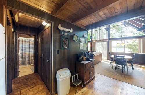 Parsonsfield House | Secluded waterfront cabin with private dock, kayak, canoe, gas grill & deck