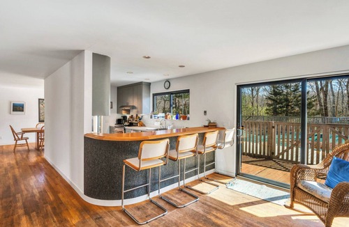 Springs House | Serene Contemporary home, large pool and deck, balcony, tucked away in.