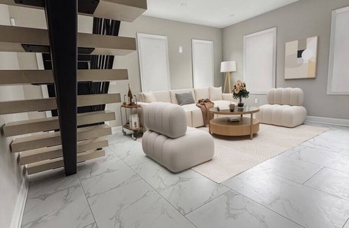 Woodbury House | Sleek&Serene:Fully Furnished Home w/Freestanding Tub, Marble Tile & Cozy Lounge