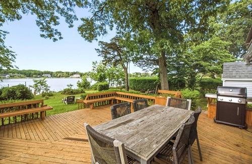 Southold House | Southold Waterfront Home on Goose Creek | Dock, Kayaks, Creek Views