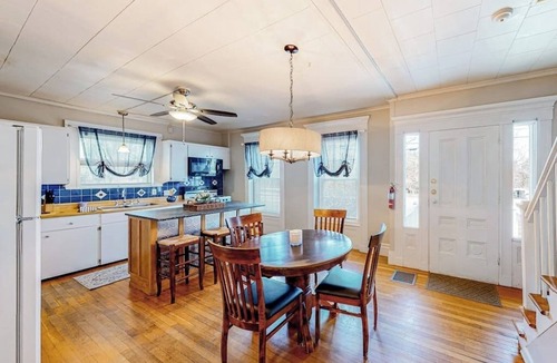 Colchester House | Spacious 2-story corporate rental duplex with large yard, 2 kitchens, fireplace