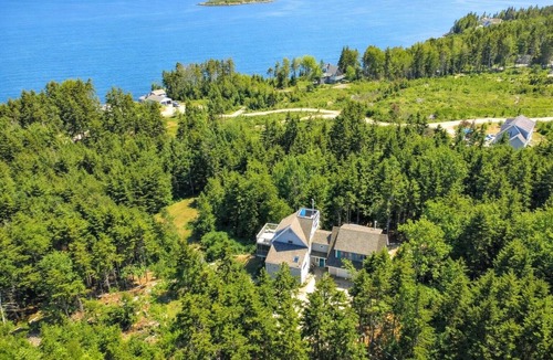 Orrs Island House | Spacious 5 bedroom home just a short walk to local beach and ocean views from the upper decks!