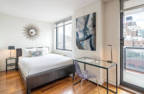 Gramercy Apartment | Spacious, Modern Studio in Gramercy with Balcony