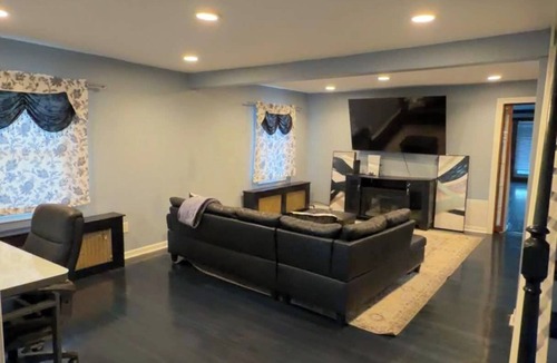 Patchogue House | Stylish Entire Home w/Pool & Relaxing Patio