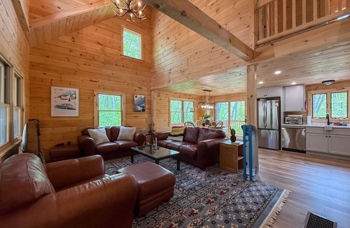 Birchview by the Saco Cabin | The Riverwood | Brand New Log Cabin | River Access