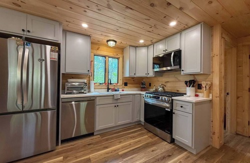 Birchview by the Saco Cabin | The Riverwood | Brand New Log Cabin | River Access
