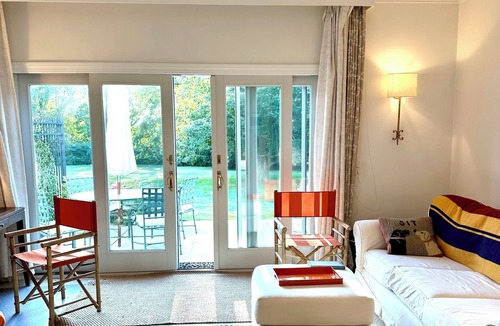 Bellevue Avenue Historic District Condo | Tranquil 2-bedroom condo with AC in Guilded Age Mansion in Newport