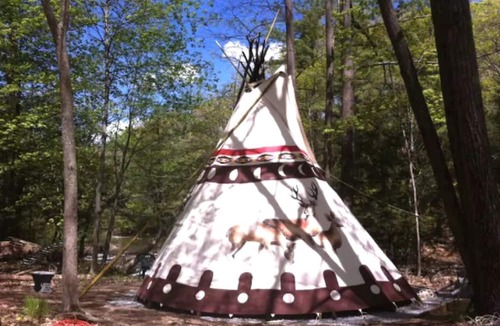 Saugerties RV Rental | Unique and Off-The-Grid Tipi Rental on Chloe's Lake in Saugerties, New York