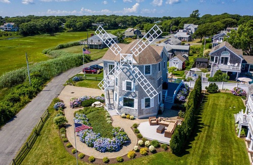 West Hyannisport House | Unique oceanfront windmill with breathtaking views of Nantucket Sound.