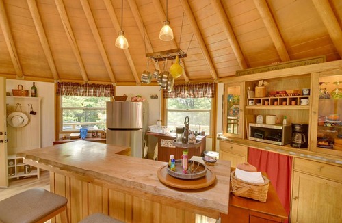 Harrison House | Unique Yurt Cabin Experience in Woods w/Hot Tub