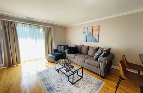 Elkins Park Apartment | Updated 1BR Top-Floor Condo | Fenced Yard | Pool & EV Charger