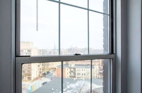 North Brookline Apartment | Upscale Brookline 1BR w/W/D, steps to Green Line, by Blueground
