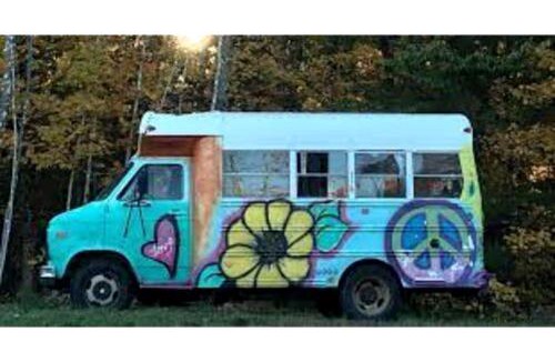 Chatham House | Vintage Short Bus Vacation Rental Nestled in the Forest near North Conway, New Hampshire