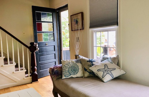 Narragansett Pier House | Walk to the beach and relax on the front porch swing