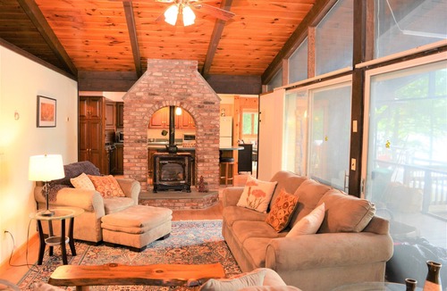 Georges Mills House | Waterfront 5 bedroom home on Stocker Pond with Dock