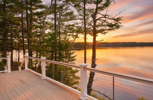 Pleasant Point Cottage | “Waterfront cabin w/private deck overlooking the ocean & amazing sunset views.”