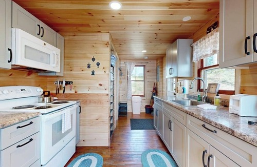 South China Cabin | Waterfront, dog-friendly cabin on China Lake with dock, canoe & firepit