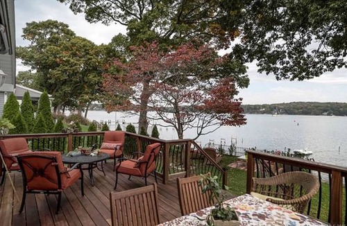 Niantic House | Waterfront home with private sandy beach on Niantic River.
