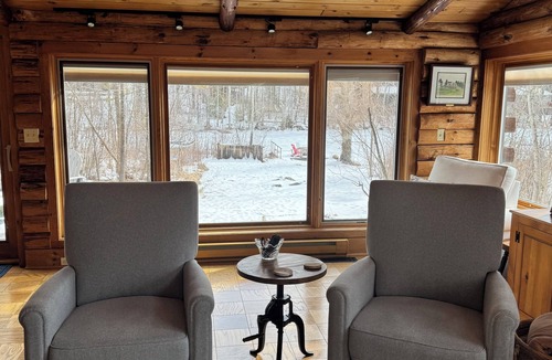 West Stockbridge House | Waterfront log cabin down a private dirt road next to Tanglewood