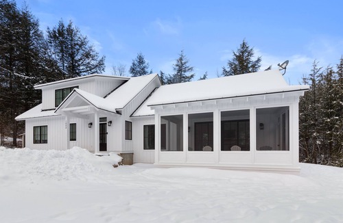 Morrisville House | Winter in Stowe! Modern Stream side Home